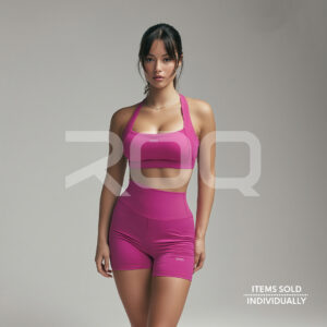 breathe short set fuchsia