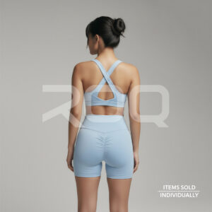 breathe short set light blue