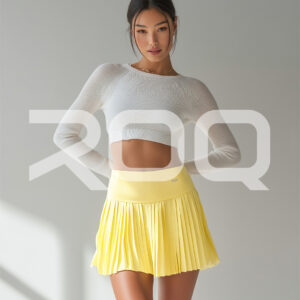 courtlite pleated skirt yellow